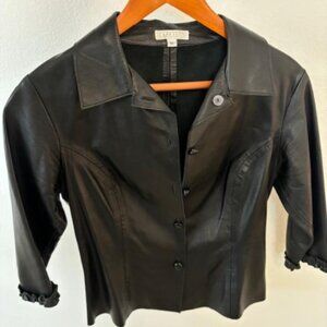Black leather jacket